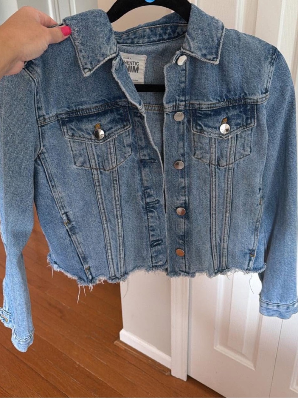 Denim Crop Jacket - Light Blue